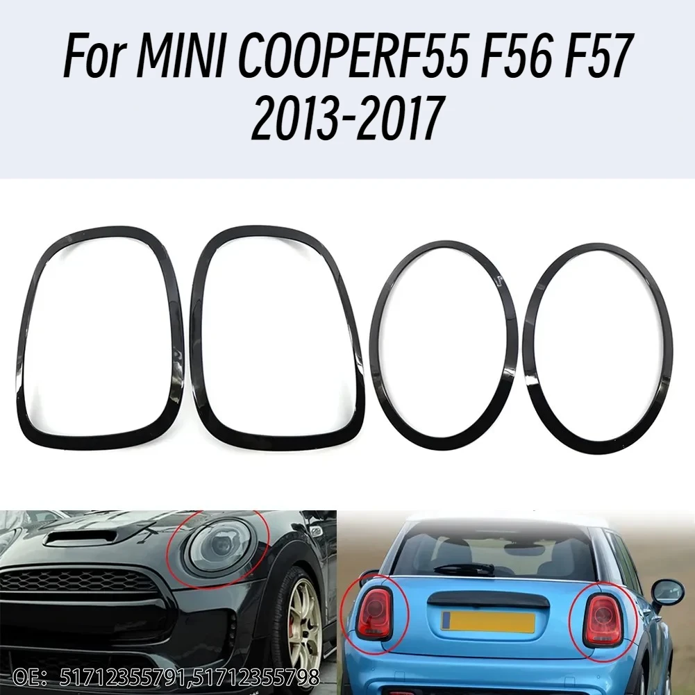 

2pcs Font/Rear Lamp Frame Headlight Trim Ring For MINI COOPER F55 F56 F57 2013-2017 51712355791 51712355798