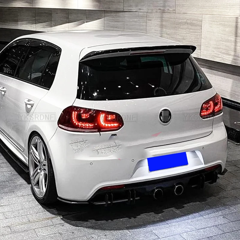 For VW Golf 6 MK6 VI GTI & R20 2010-2013 for Standard O Style High Quality Roof Spoiler Wing Lip Rear Trunk Spoiler