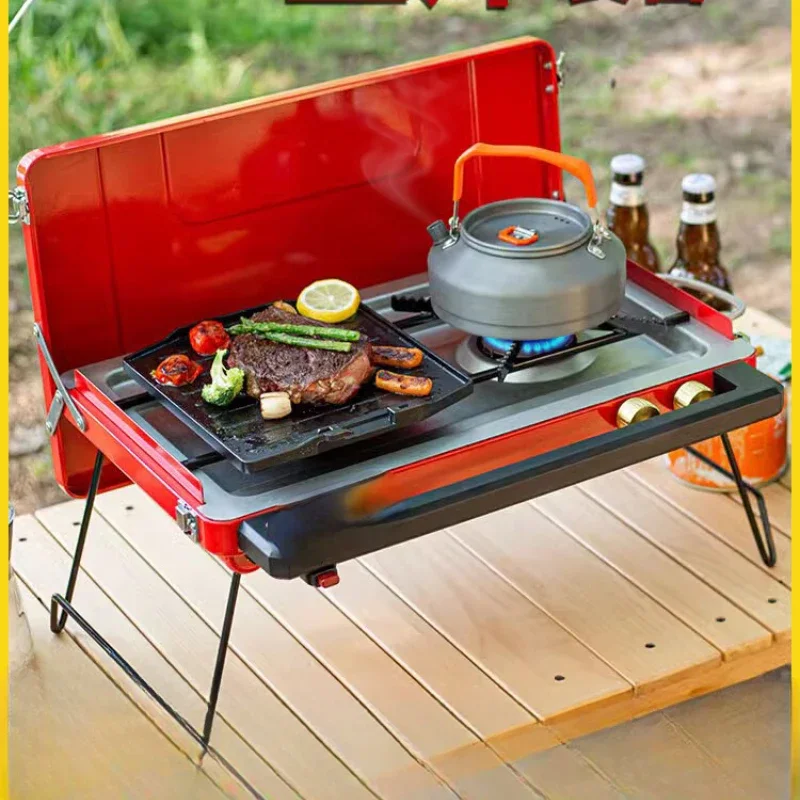 Furnace Double-Headed Portable  Stove Portable Camping Equipment Picnic Windproof Portable Gastove