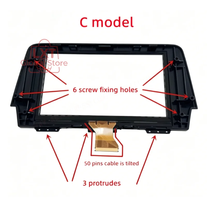 New 7inch glass touch screen panel digital converter lens sensor suitable for 2016-2018 Maz-da 6 car radio, DVD player, GPS navi