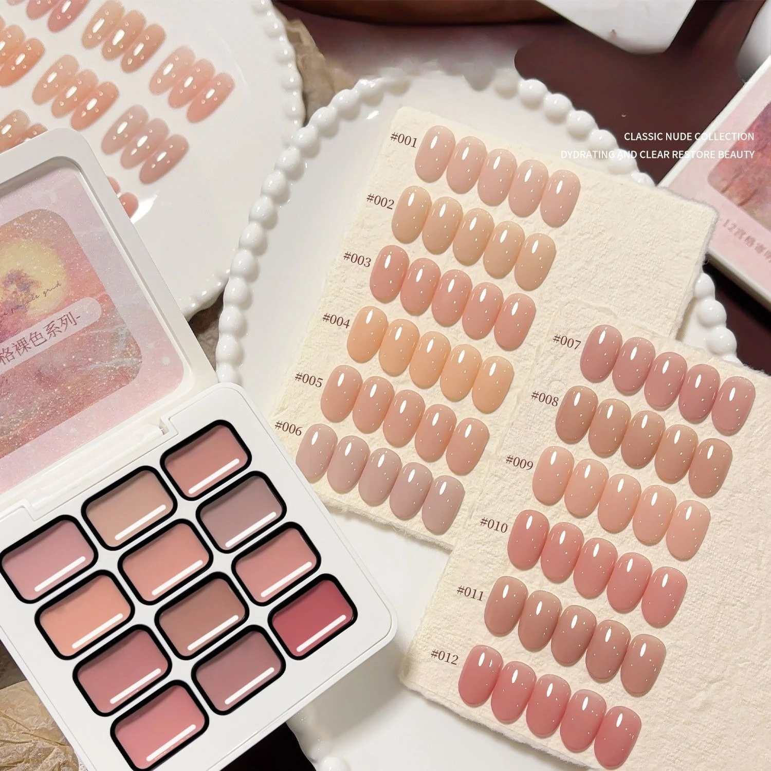 Ice Transparent Nude Gel Nail Polish 2025 Popular Spring Summer Pink Semi Permanent UV/LED Gel Varnishes For Nail Salon Manicure