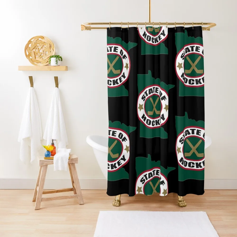 

State of Hockey Shower Curtain Waterproof Shower And Anti-Mold In The Bathroom Elegant Bathroom For Bathrooms Curtain