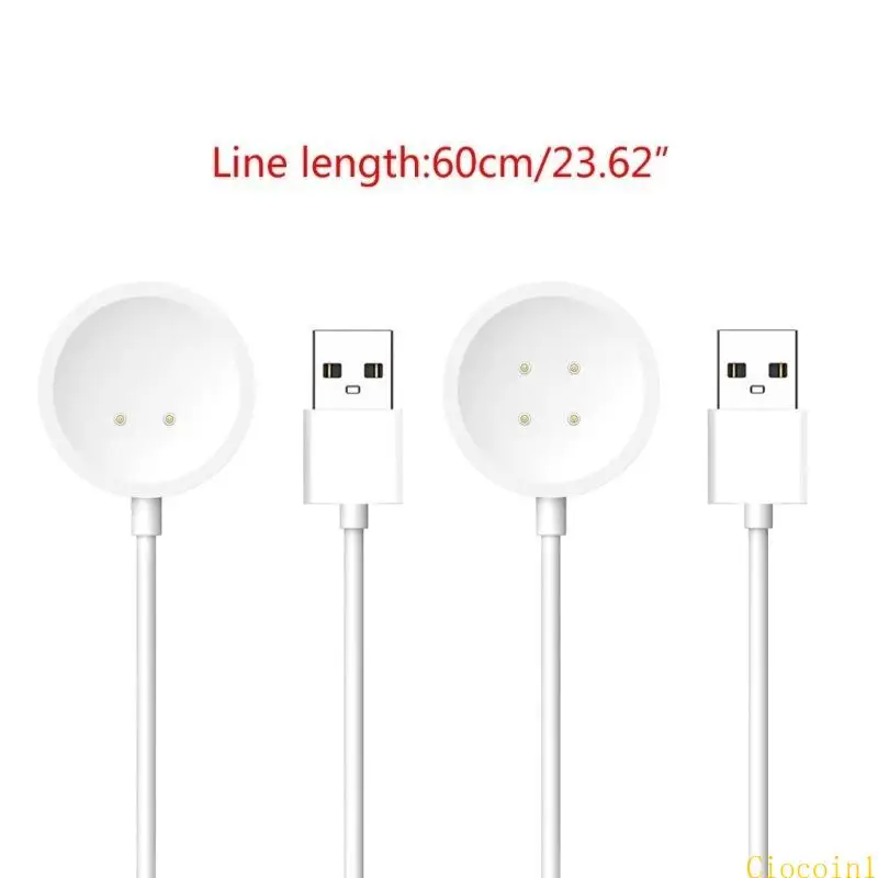 2/4 دبوس USB كابل شحن الطوارئ ساعة USB كابل شحن طويل طول USB كابل شحن سلك PVC ل DW89/DW98