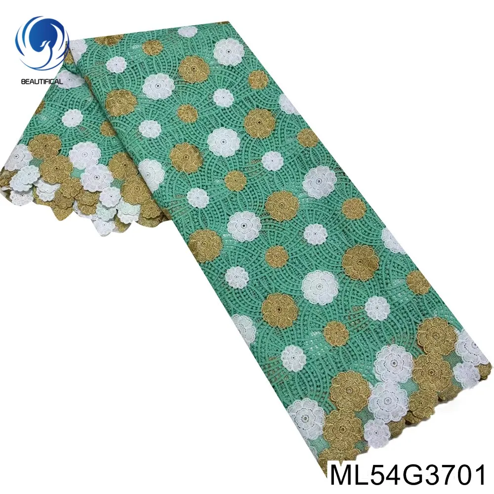 

African Guipure Fabric, Feel Comfortable Water Soluble Cord Lace , Simple and Clear Style for Evening Dress , ML54G37