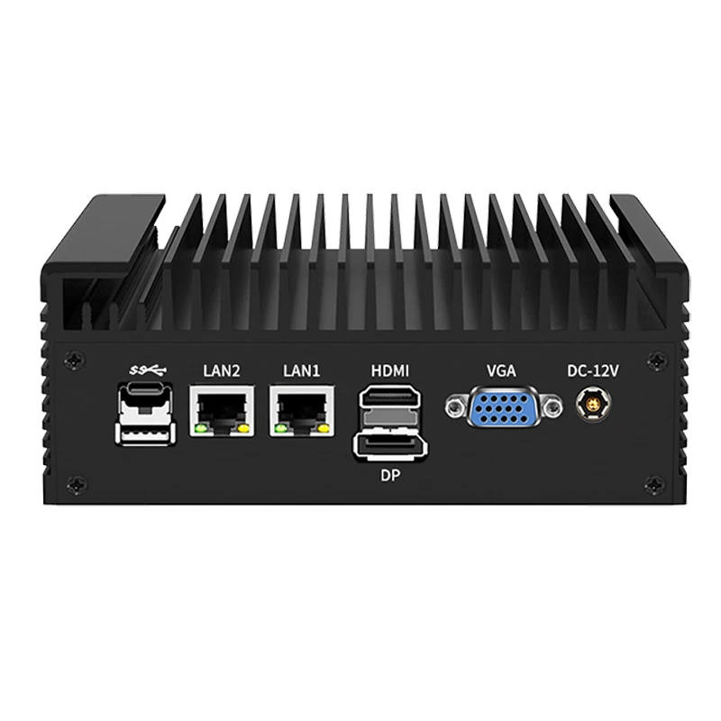 12th Gen Intel N100 Fanless Mini PC 2xRTL1118 RJ45 2*COM NVMe 1*DP 1*HD 1*VGA 1*Type-C Firewall Computer Win11 Router Server PC