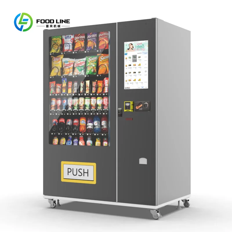 Customized Payment System Snacks and Drinks Combo Vending Machine Snack Hot Sale Automatic Vending Machines With Card Reader