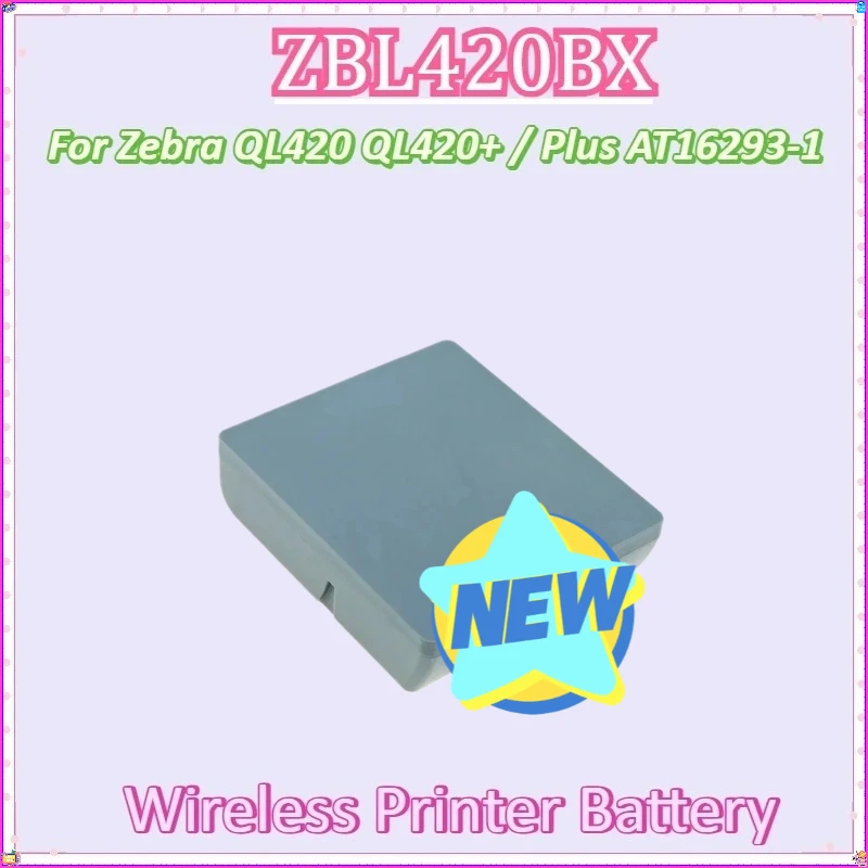 

7.4V 5200mAh 38.48Wh for Zebra QL420 QL420+ / Plus AT16293-1 Battery New ZBL420BX Replacement Wireless Printer Battery