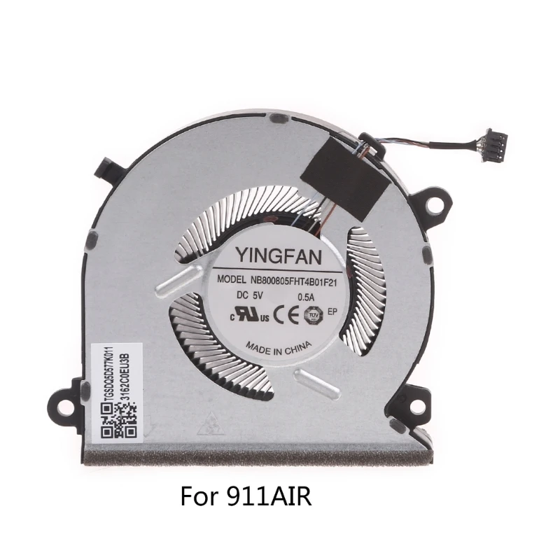 مروحة تبريد وحدة المعالجة المركزية الأصلية لـ ThunderRobot 911Air 911 Air 0FL0F0000H FCN4INLAFAST003A DC5V 0.5A مبرد المحمول