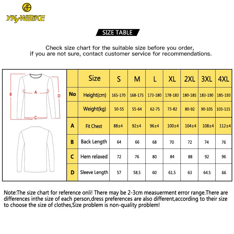 YKYWBIKE Fahrradtrikot Langarm Unisex Unterwäsche Rennradbekleidung Mesh-Basisschicht MTB Rennrad Sportbekleidung – Detail 8