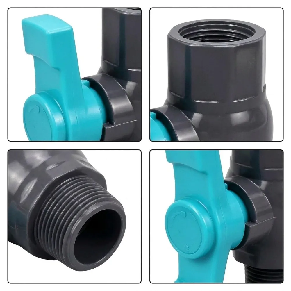 1-Inch Full Bore PVC Ball Valve with Standard NPT Thread Connections for Industrial Residential Piping Applications
