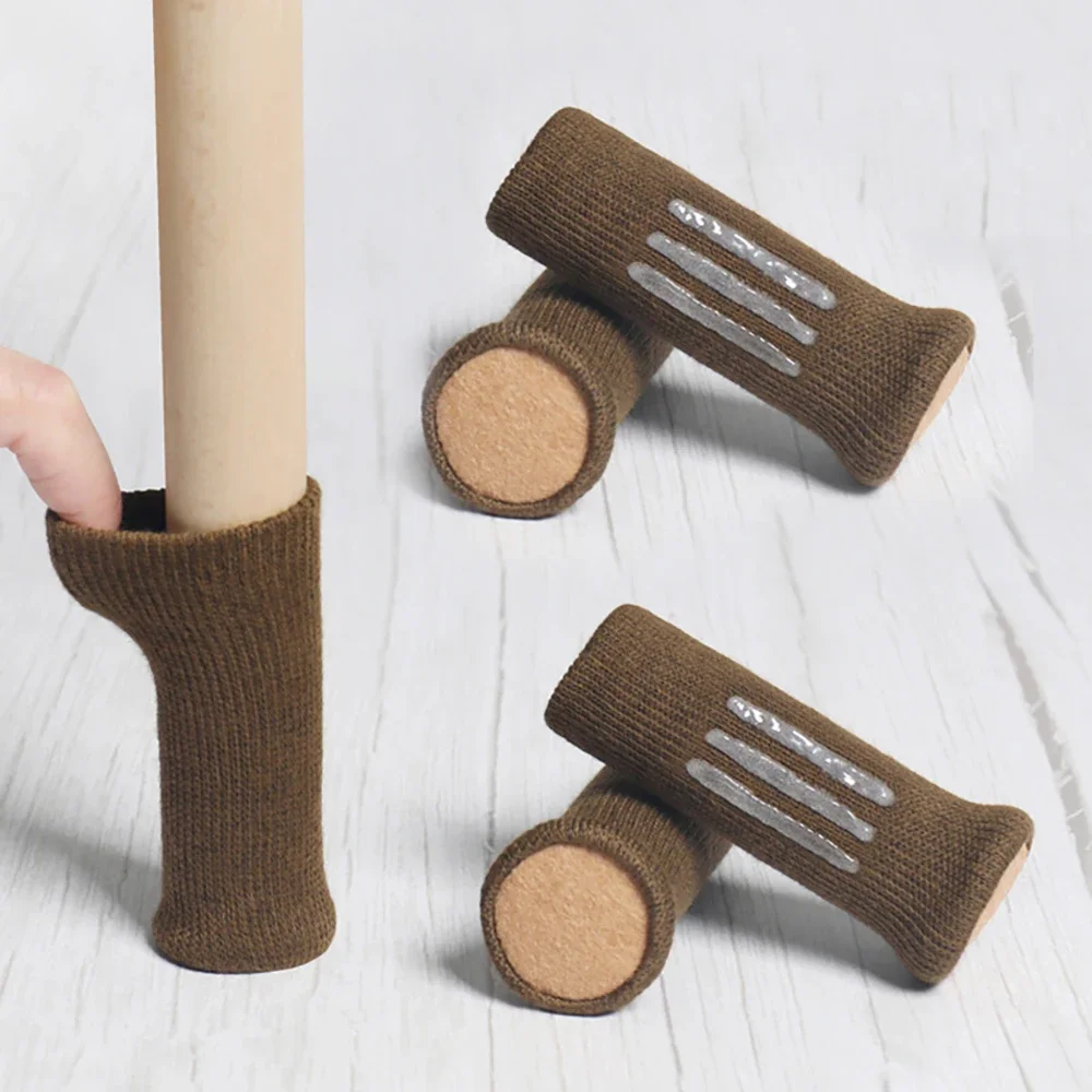 Felt Foot Cover 7-18CM Table Leg Stool Thickened Protective Cover Knitted Anti Slip Silent&wear-Resistant Elasticity Foot Pad
