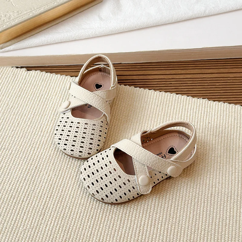 Sandalias De Mujer Fashion Retro Girls' Shoes 2026 Summer New Kids Flat Beach Shoes Comfort Anti Slip Girls' Sandals Босоножки
