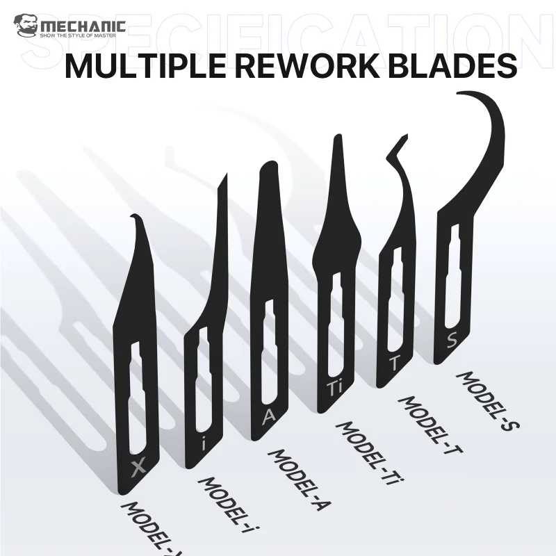MECHANIC Assassin 6 Degumming Rework Tool 6 in 1 Mobile Phone Repair Blade Set For CPU IC Chip Glue Remove Pry Cutting Knife