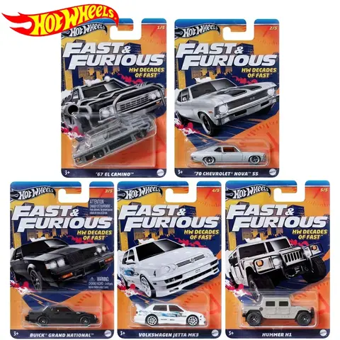 Hot Wheels Bilar Fast & Furious HNR88-E FGHJ TOYOTA SUPRA NISSAN SKYLINE GTR (BNR34) Diecast Fordon Modellbilar Leksaker Pojkar Present 12 best sales Hot Wheels 5-pack - №10