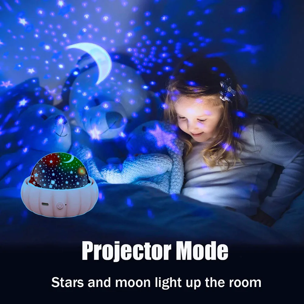 Unicorn Night Light Rotating Star Projector USB Starry Sky Lamp For Children Gift Baby Sleep Lamp Boy Girl Bedroom Decoration