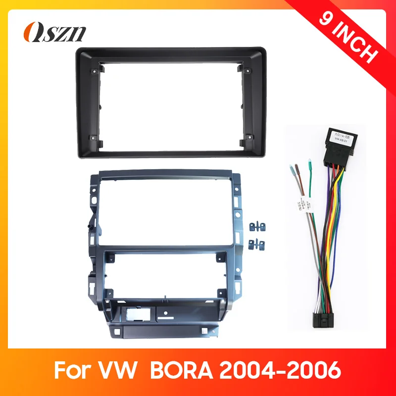 9/10 Inch Car Radio Frame Fascia Volkswagen Bora GOLF 2004 -2006 Bezel Panel Fit Installation Frame Dashboard Mount Kit 2Din