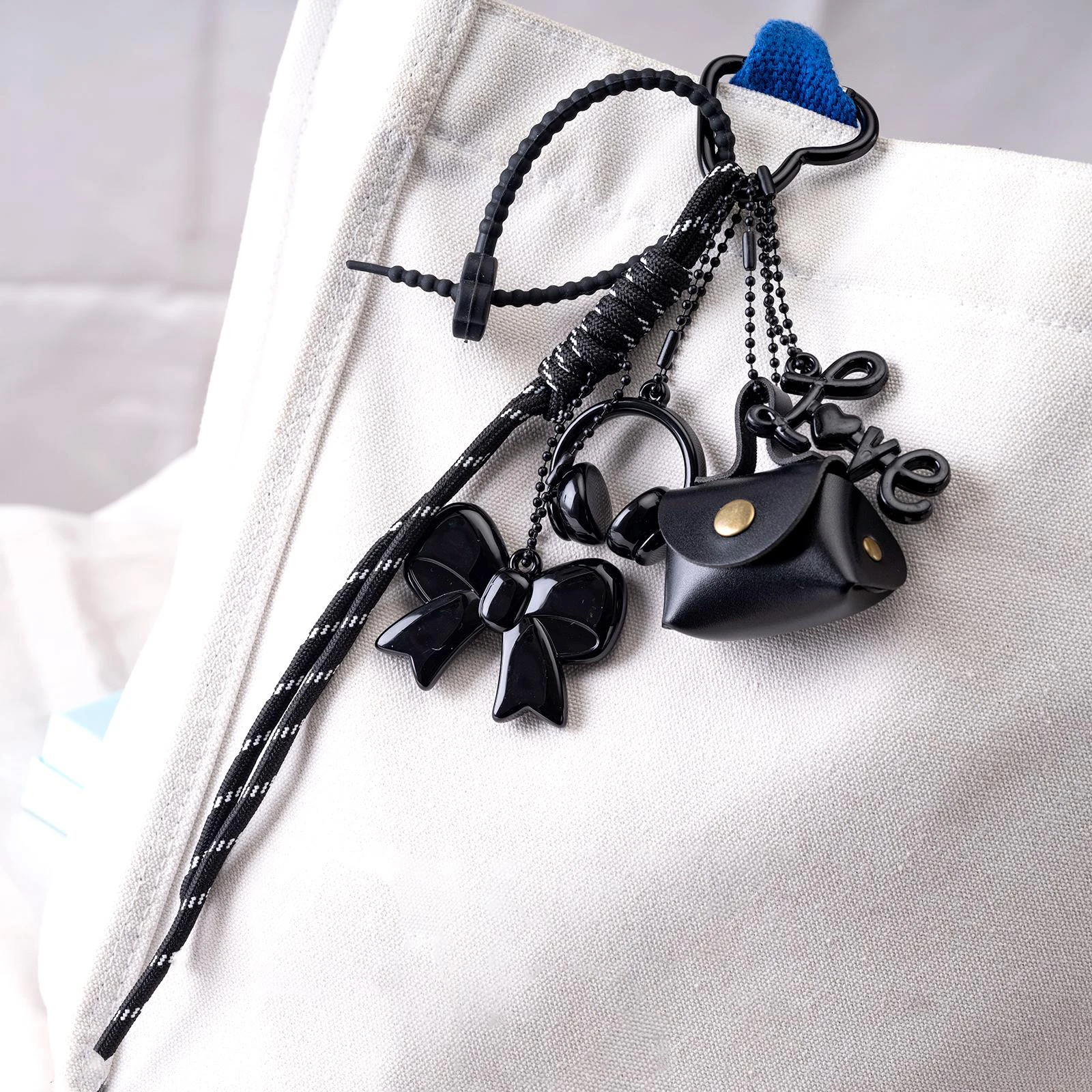 Maillard Braid Rope Pendant Exquisite Cute Leather Pendant Charm With Mini Bow Bag Women Luxury Bag Key Chain Mobile Phone Decor