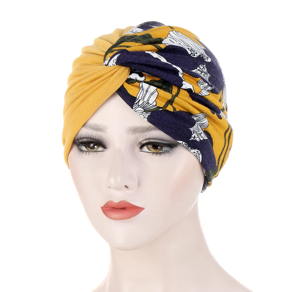 Women Headwear Beanie Hat Cap Twist Knot Turban For Girl Chemo Head Wrap Soft Stretch Hair Loss Alopecia Fashion HT223