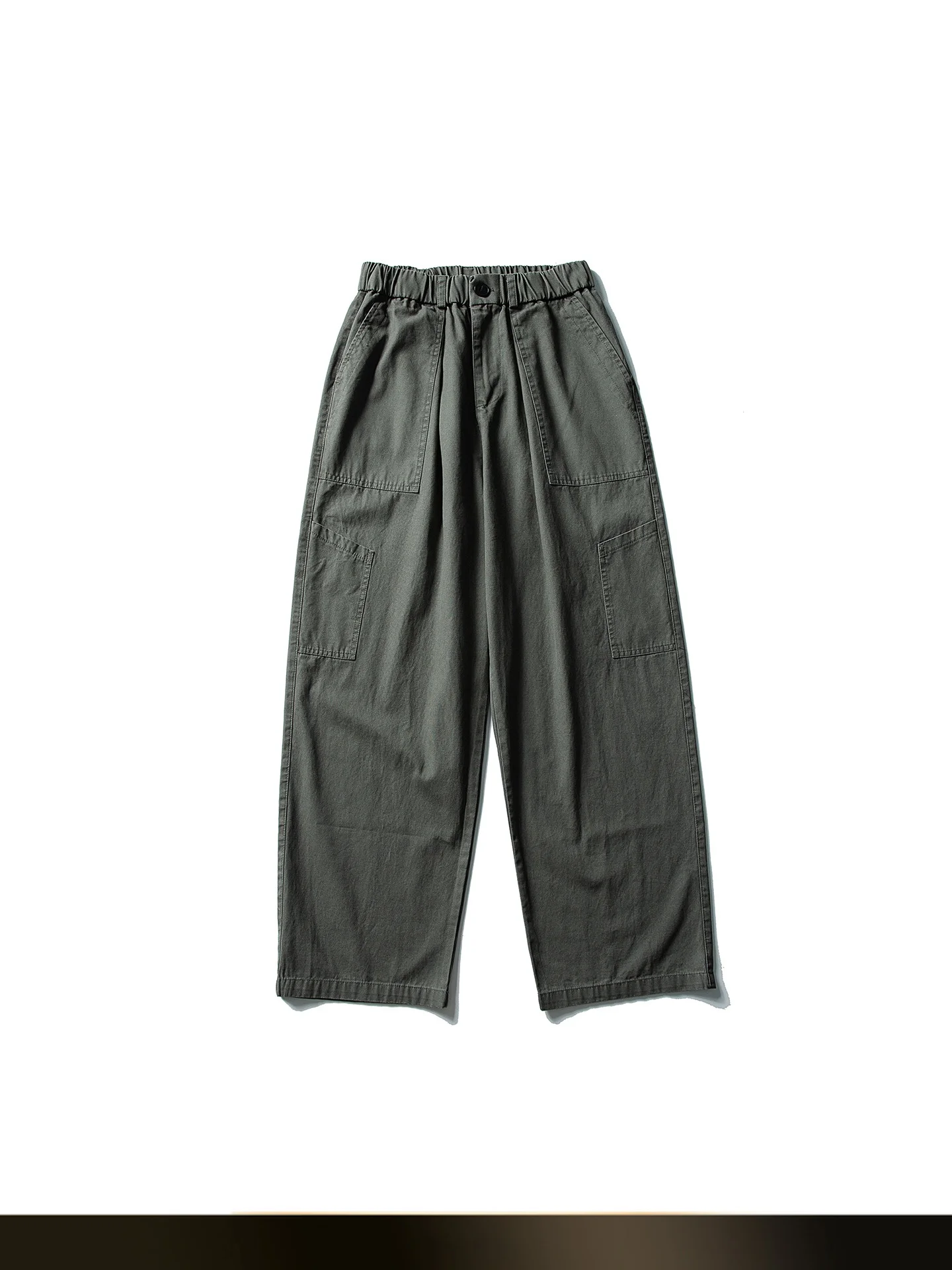 

Мужские повседневные брюки NTED в японском ретро-стиле из чистого хлопка с эластичным поясом, прямые, свободные, широкие штанины, не мнущиеся