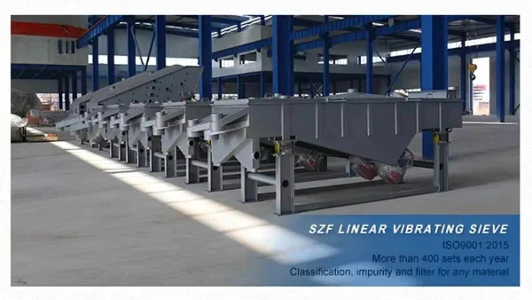 Single motor linear vibrating screen air-cooled linear vibrating screen Lankao linear vibrating screen