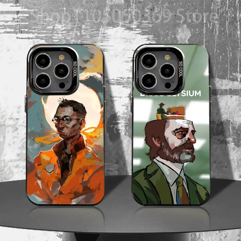 

D-Disco Game E-Elysium Phone Case For iPhone 16,15,14,13,12,11,Pro,XS,Max,Plus,Mini,SE4,E Black Matte Shockproof Cover