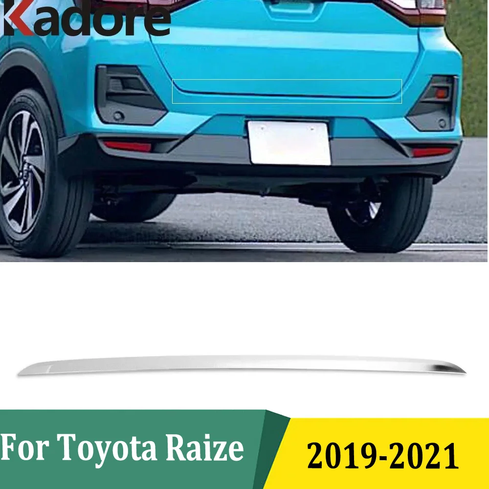 For Toyota Raize 2019 2020 2021 Chrome Rear Trunk Lid Cover Trim Tailgate Boot Protection Strip Car Accessories