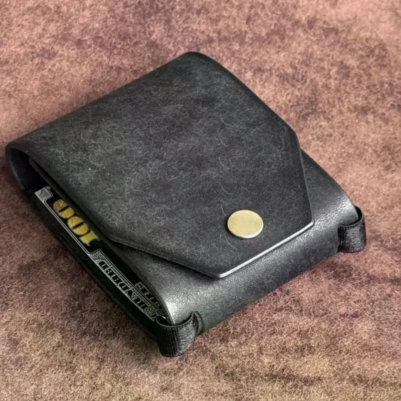 Quick-Access Cash Holder — PU Leather Wallet / Money Wrapper — Organizer Clip, Bill Holder, Storage Pouch, Pocket Wallet