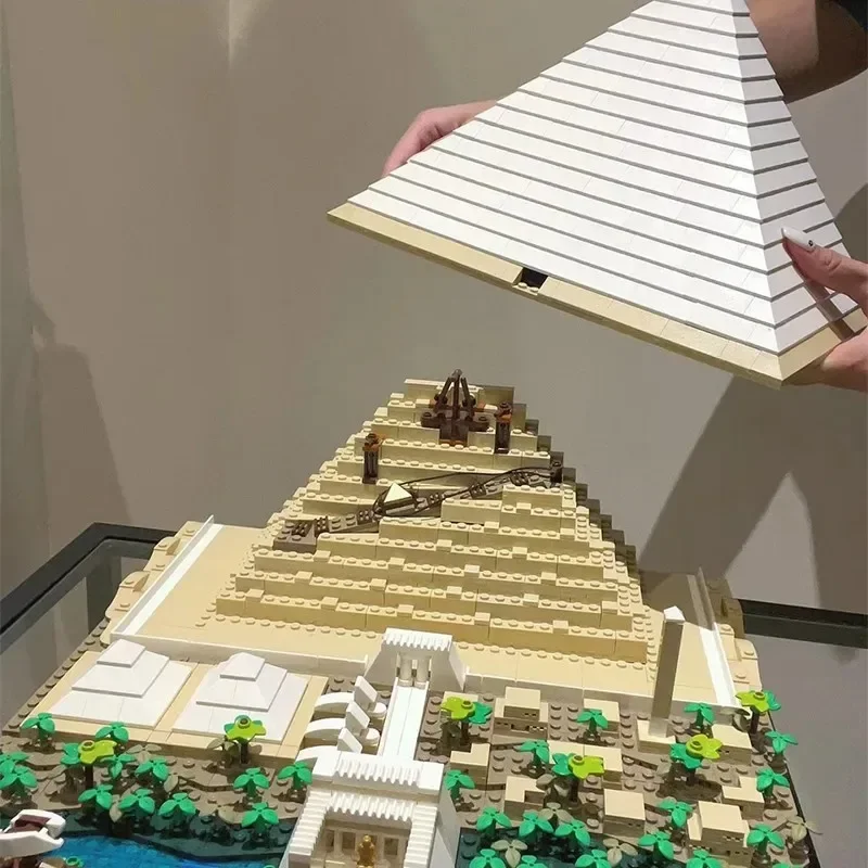 Compatible 21058 Egypt The Great Pyramid of Giza City Architecture Street View Building Blocks Construction Bricks Toys for Kids