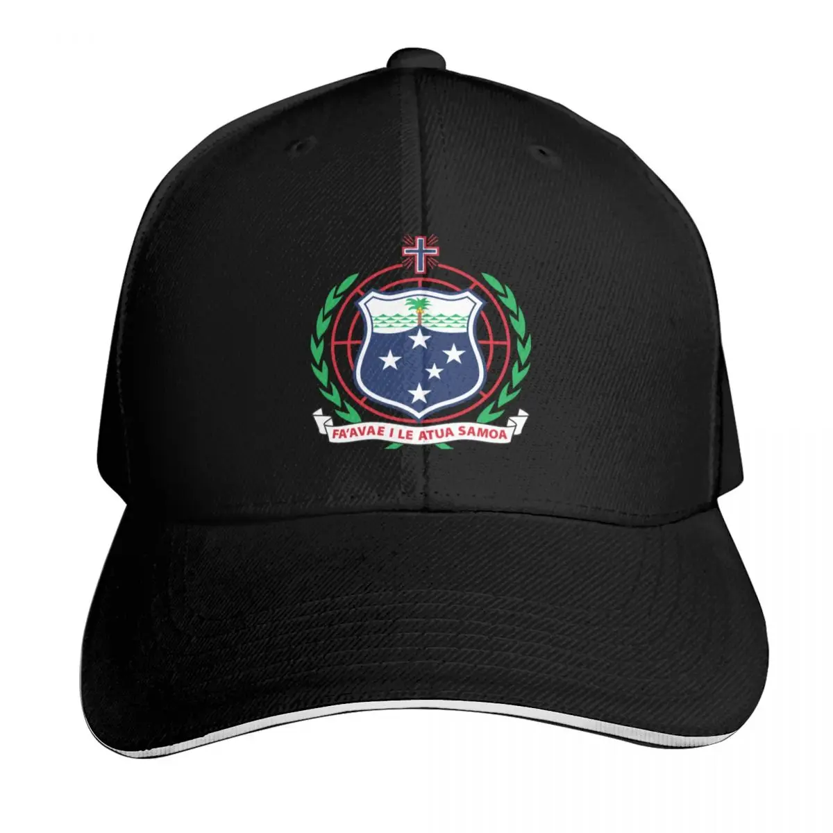 Coat of arms of Samoa Baseball Cap Quick Dry Performance Cotton Twill Breathable Contrast Two Tone Brim