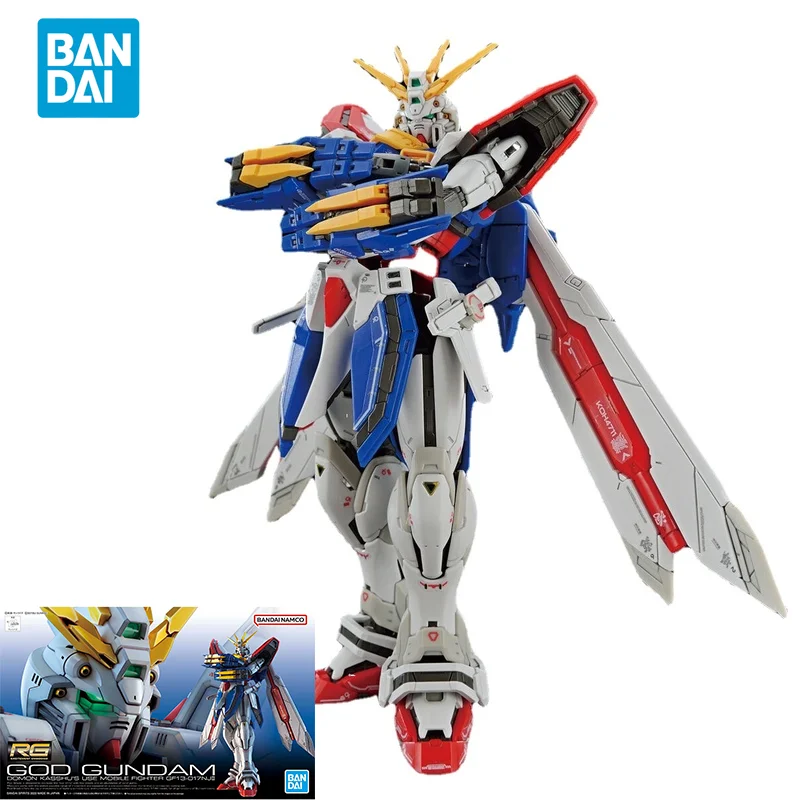 

Bandai Original GUNDAM Anime Model RG GOD GUNDAM DOMON KASSHU'S USE MOBILE FIGHTER GF13-017NJⅡ Action Figure Toys Gifts for Kids