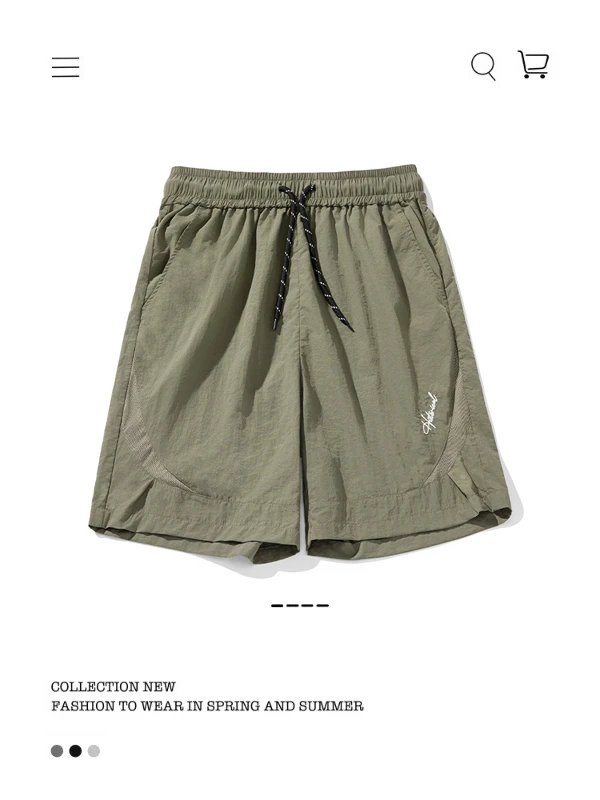 

Men's Summer Outdoor Sports Breathable Qui-Drng Casual Five-Quarter Workwear orts Straight Leg Elastic Waist mid Waist