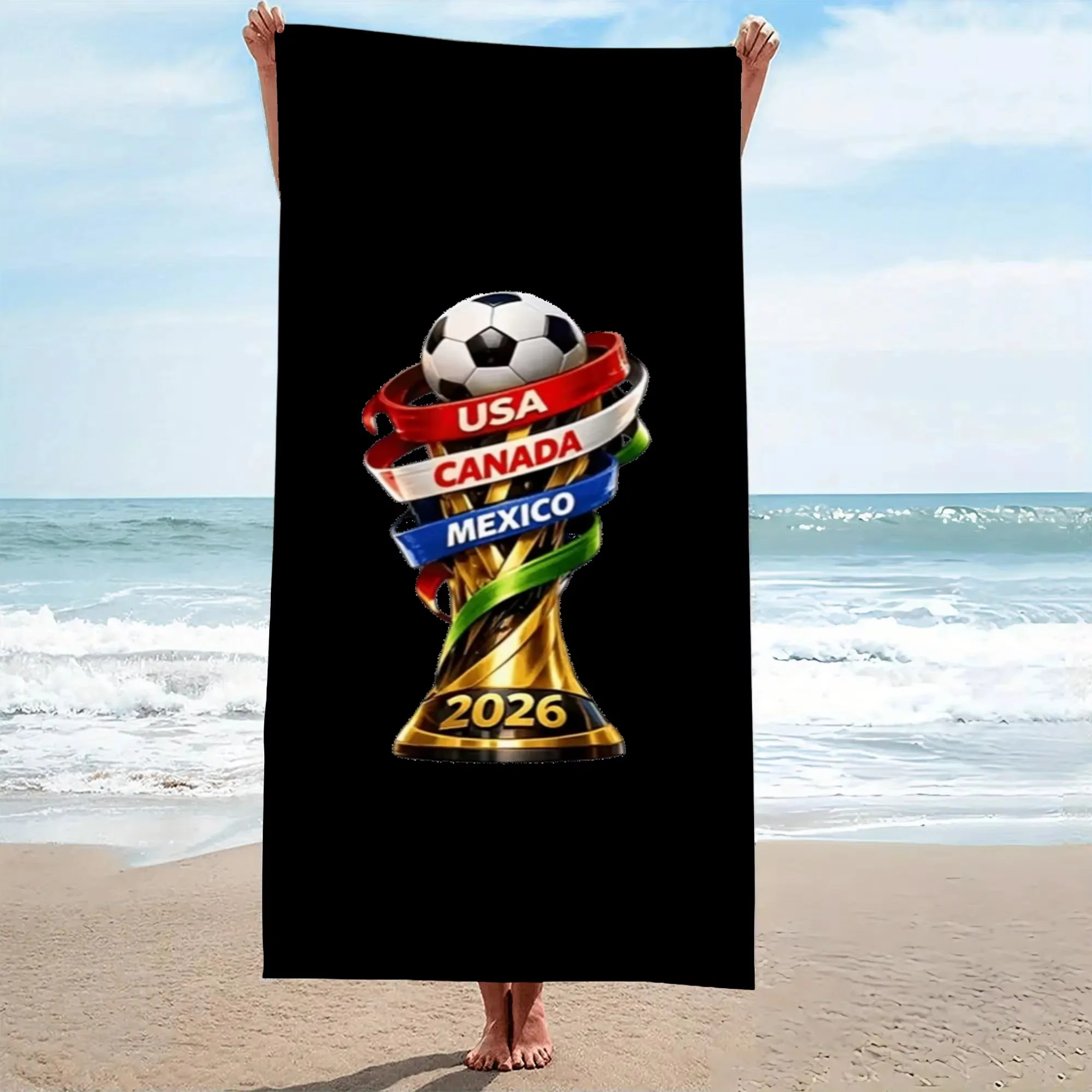 2026 Football Oversized Microfiber Beach Towel Quick Dry Super Absorbent Sand Free Soft Bath Towels Soccer Fans Gym Sports Towel