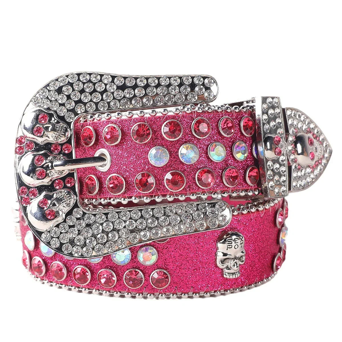 Fashion Unisex Rhinestone Belt Punk Rock Trend Sequins Inlaid Diamonds Waistband Jeans Luxury Designer Accessories bb Belt