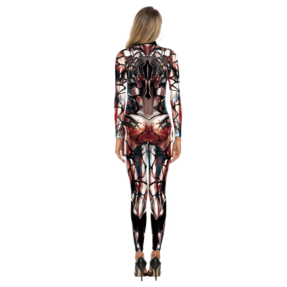 2024 New Mechanical Cool 3D Digital Printing Jumpsuit High Elastic Tight Bodysuit Halloween  Party Coverall Role Play Costume