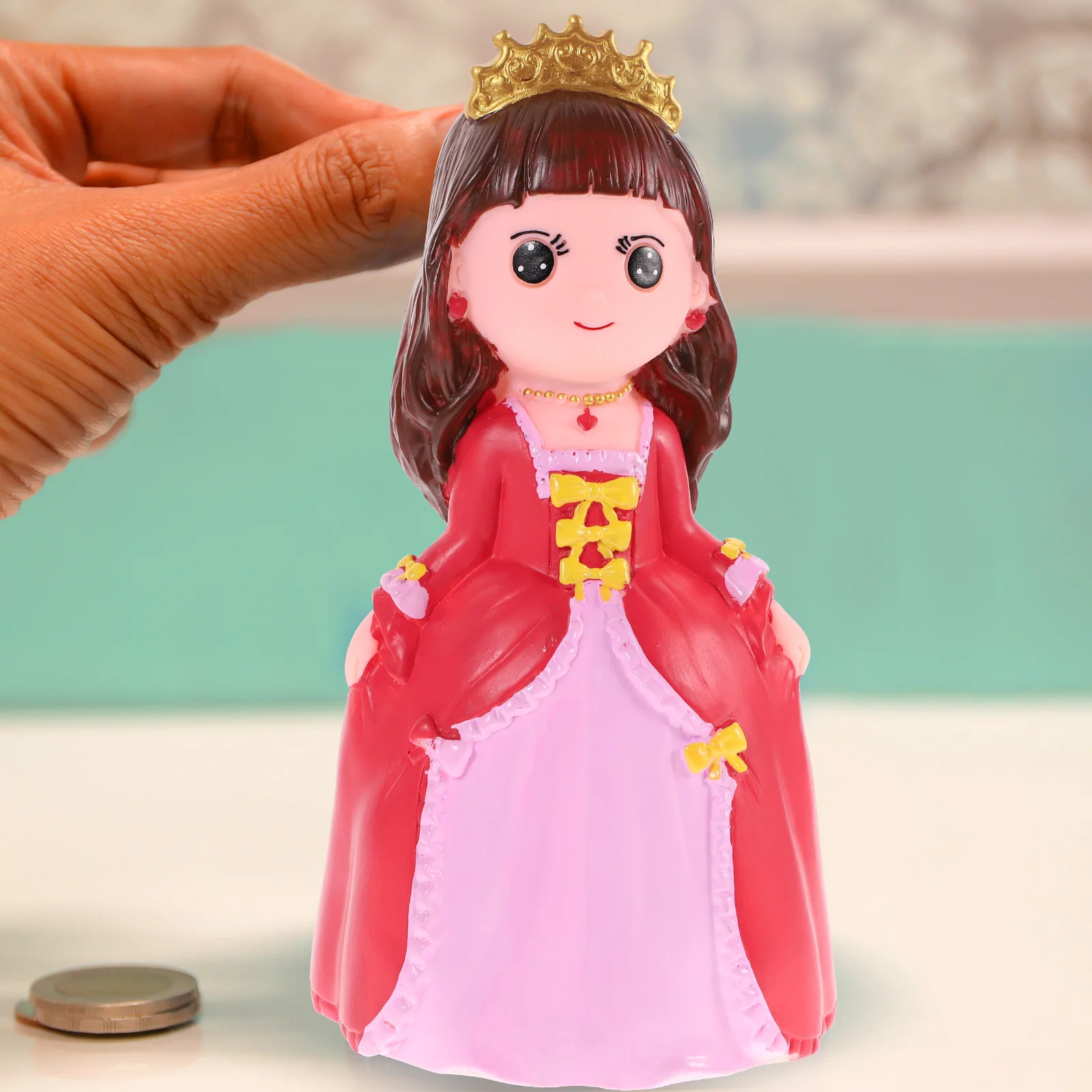 

Cartoon Girl Money Pot Lovely Saving Pot Desktop Ornament Coin Storage Jar Small Change Container Cartoon Coin Bank