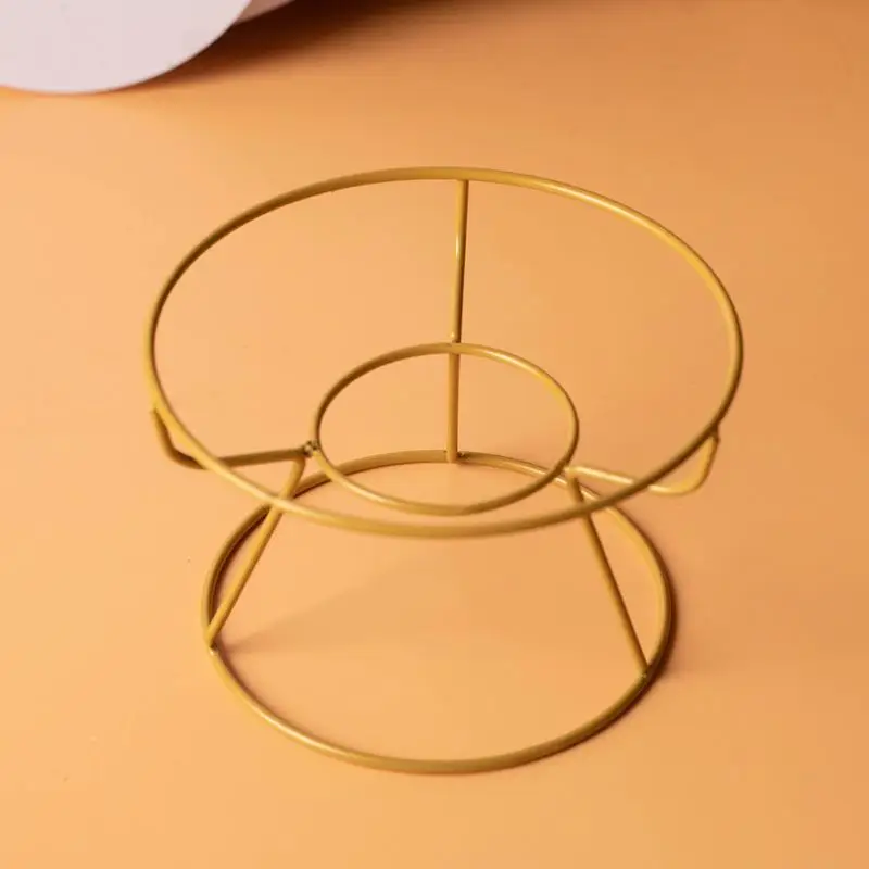 [1PCS Cute Cat Bowls Metal Raised Stand Pet Bowl Stand Iron Feeding Elevated Feeder Kitten Puppy Dish Dog Supplies Accessories]
