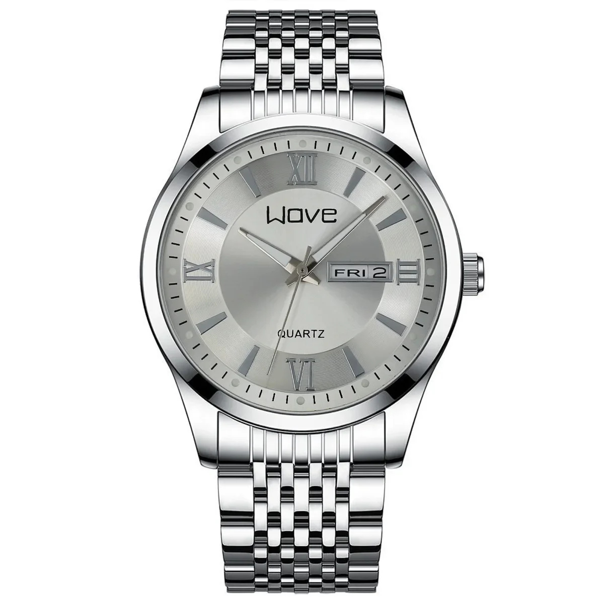 Men's Watch High End Calendar Luminous Steel Wristband Fashion Trend Classic Business Quartz Watch Clock Gift