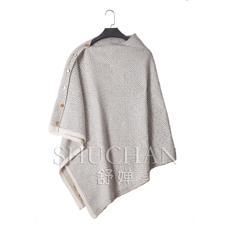 Asymmetric Length Sweater Women 100% Cashmere New  Poncho Mujer Invierno  Capes  Casacos Femininos Inverno