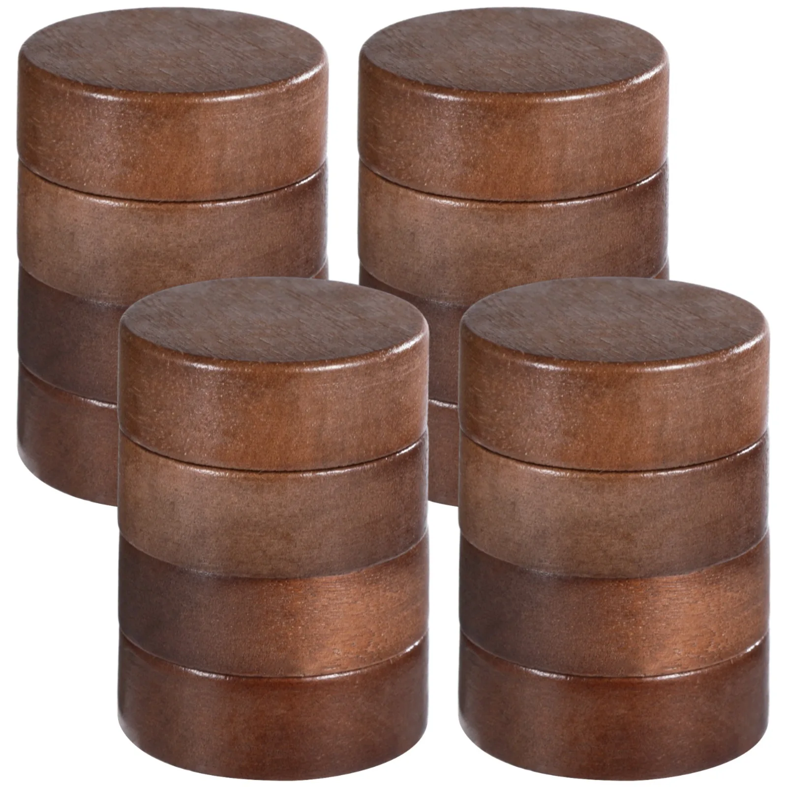 16Pcs/Set Threaded Wooden Jar Lids Wood Lids Nice Sealing Wooden Storage Can Lid Round Bottle Jar Lid Reusable Leakproof Lid