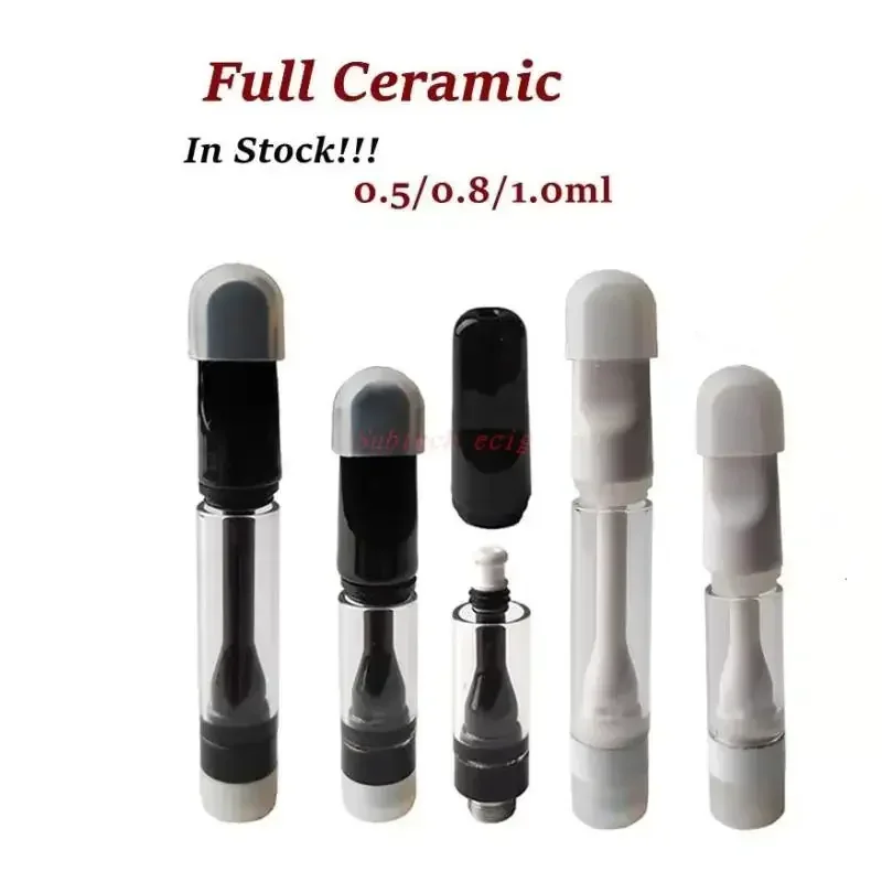 20/50pcs CC-ELL Full Ceramic Vape Cartridge Vapes Pen Atomizer Lead Free 510 Thread Cartridges 0.5ml 1ml Tank Oil Vaporizer Pen