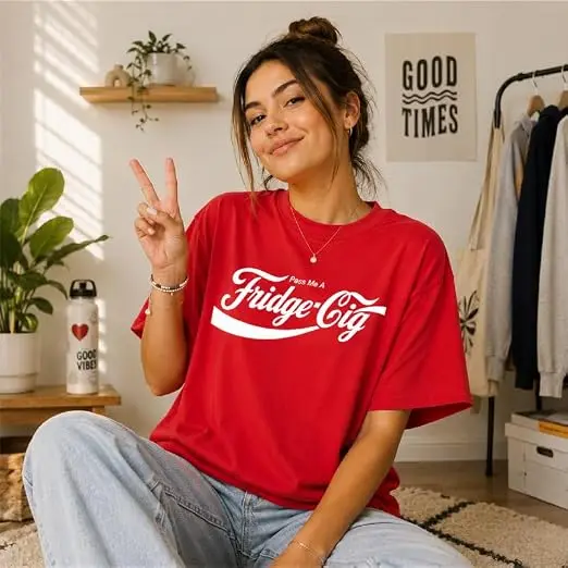 Gib mir eine Kühlschrankzigarette Lustiges Retro Vintage Unisex Grafik-T-Shirt Y2k Persönlichkeits-Schriftzüge Bedrucktes Casual-T-Shirt Raucher-Damenkleidung – Detail 6