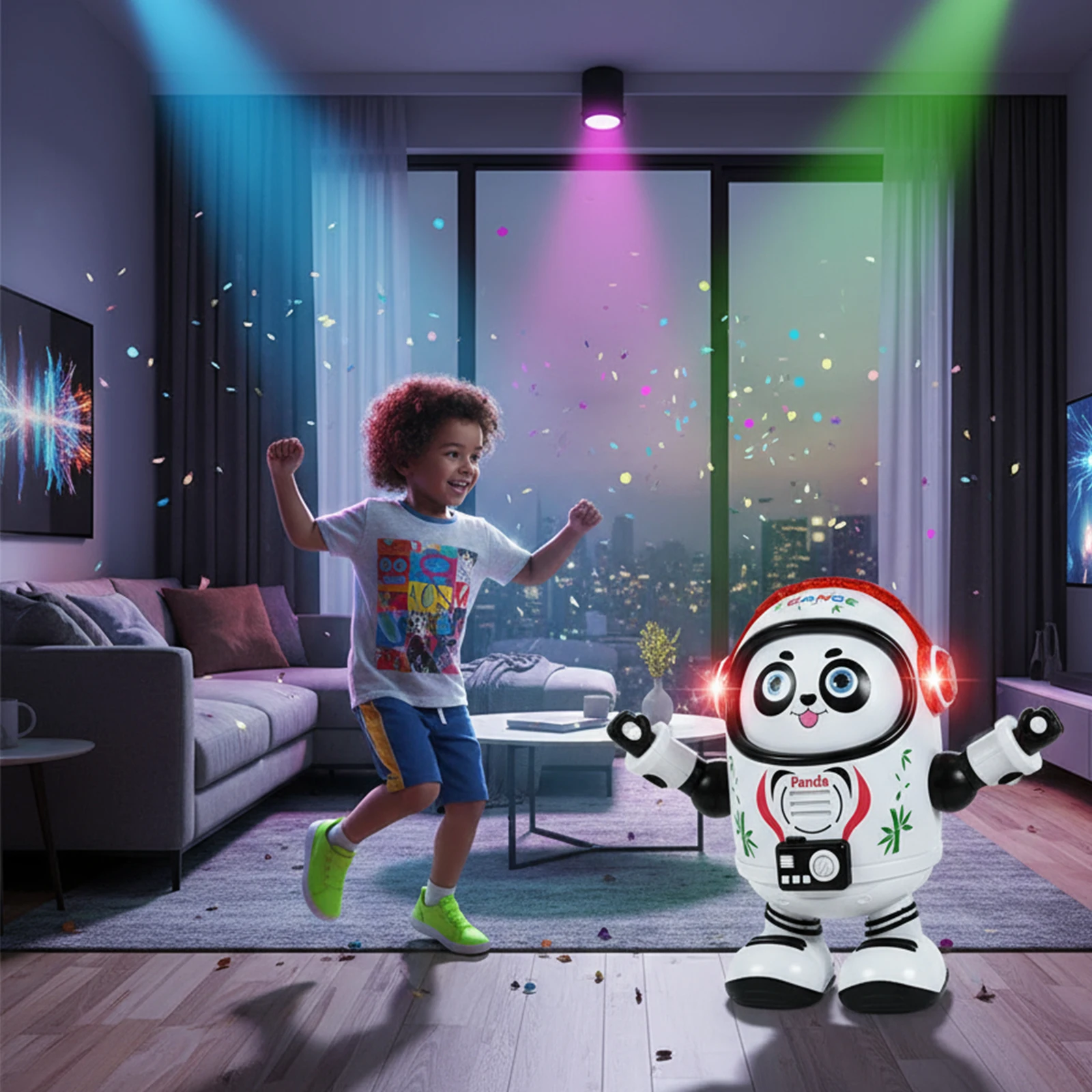 لعبة روبوت المشي والرقص الكهربائية مع موسيقى روبوت راقص ألعاب صوتية لعبة روبوت للرقص الفضائي للأطفال الصغار من الأولاد والبنات #4