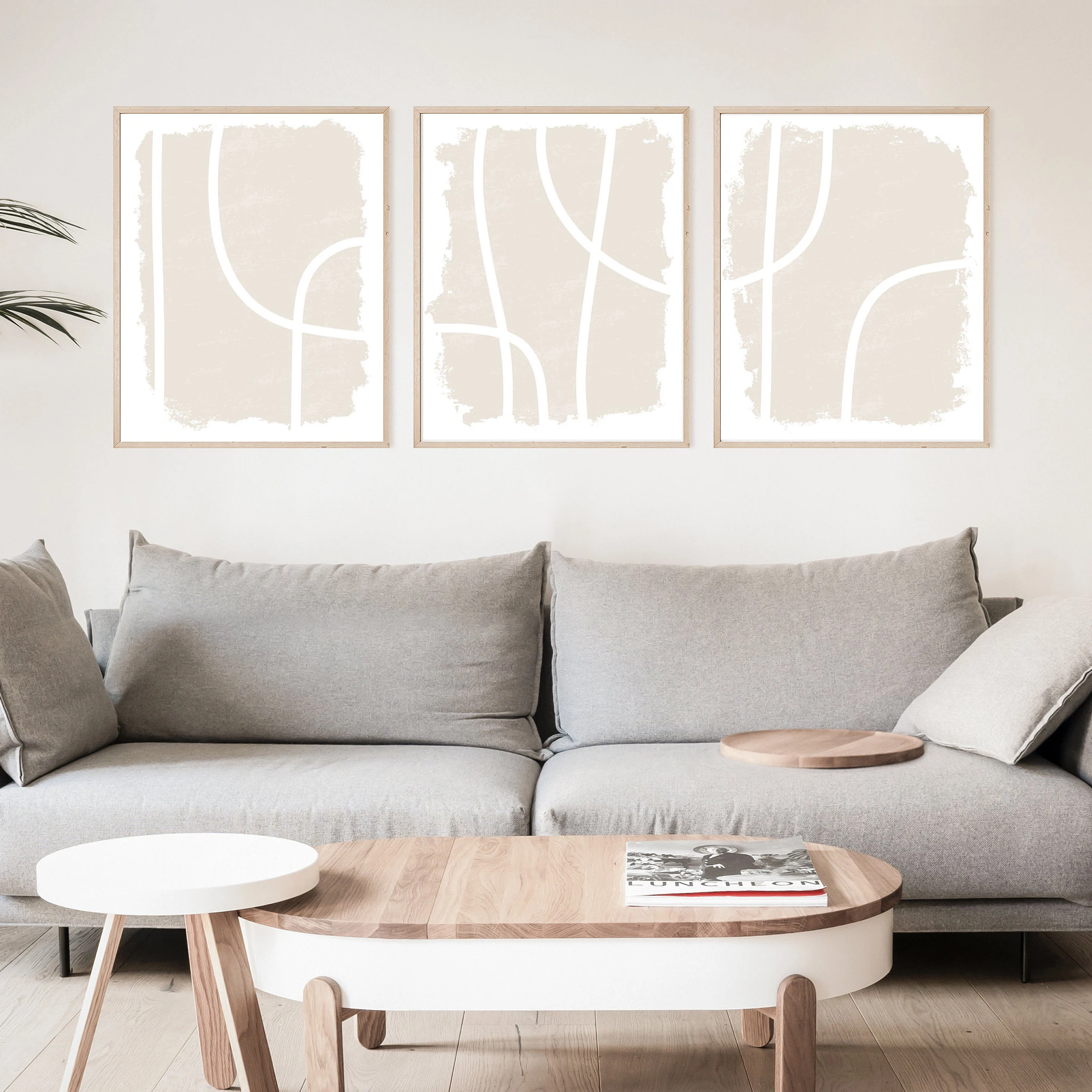 

Beige Abstract Art Prints Canvas Painting Print Art Poster Neutral Abstract Wall Art Set of 3 Prints Minimalist Art Home Decor