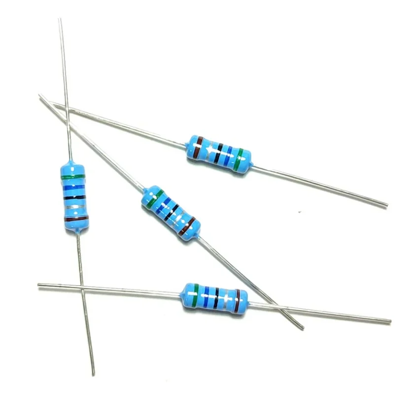 Resistor do filme do metal, 1 w, 1%, 100, 120, 150, 180, 200, 220, 240, 270, 300, 330, 360, 390, 430, 470, 510, ohm de 560, 620, 680, 750, 820, 910 k r, 50 peças