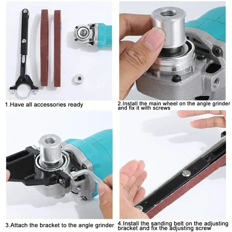 AS60-Belt Sander Adapter Angle Grinder Pipe Tube Bracket Angle Grinder Accessories Angle Grinder Belt