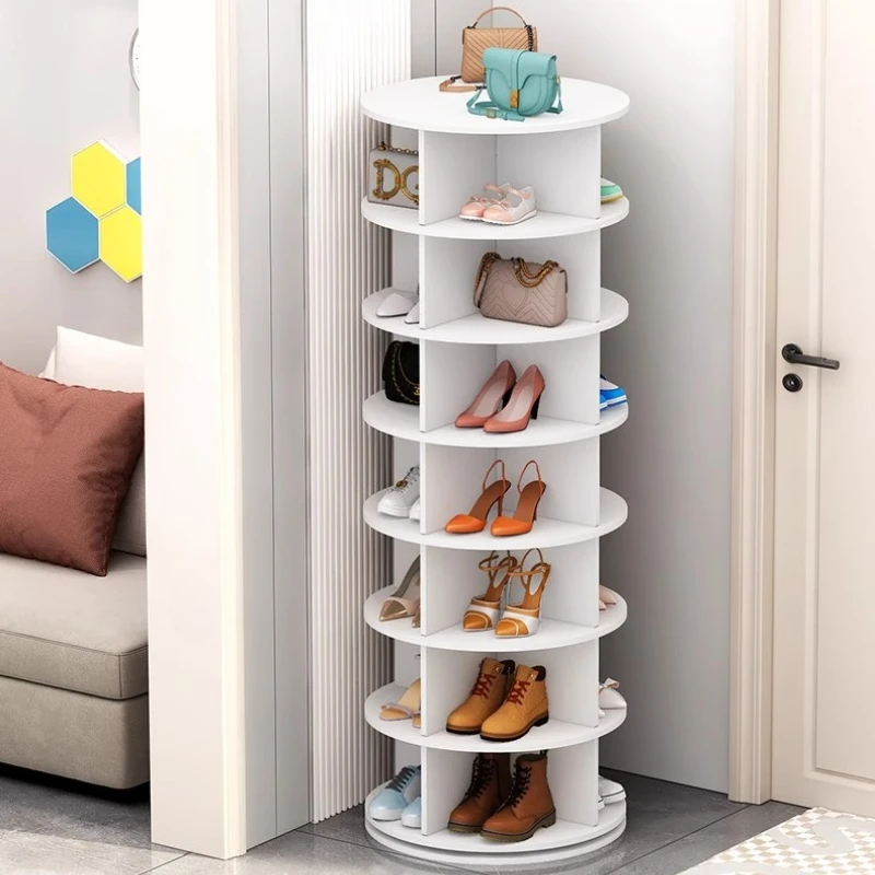 Popular rotating shoe cabinet multi-layer plastic simple display rack 360-degree creative armoire a chaussure small furniture