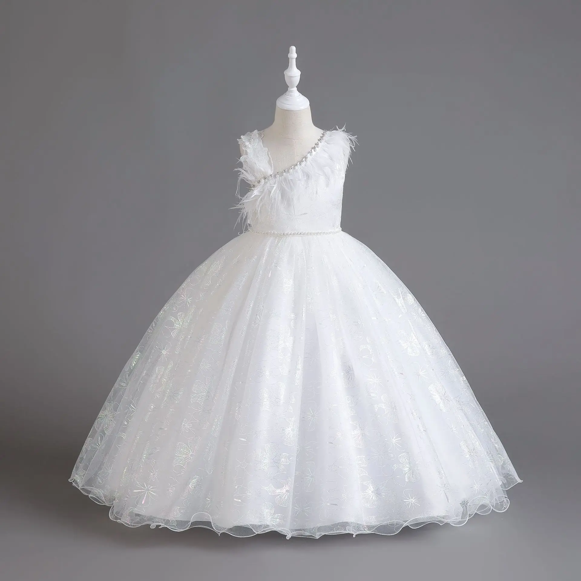 2023 Sommer Mädchen Pailletten Tutu Kleid Blumen mädchen Kleid für Hochzeits feier 4-12 Jahre Geburtstag Outfits Kleinkind formelle Gala Kleidung