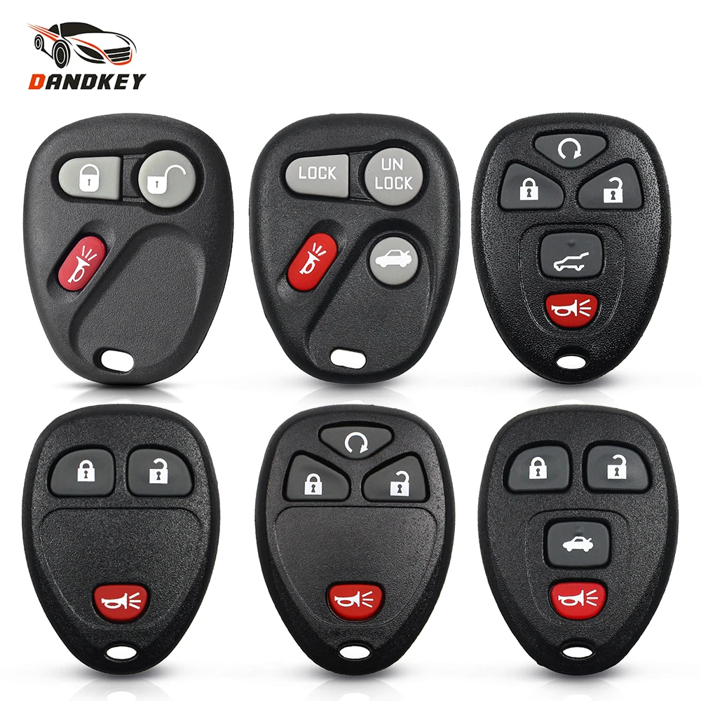 Dandkey 2/3/4/5 Buttons No Chip Blank Remote 2 + 1 Panic Key Shell Case For Buick Hummer H3 GMC For Chevrolet Colorado Isuzu