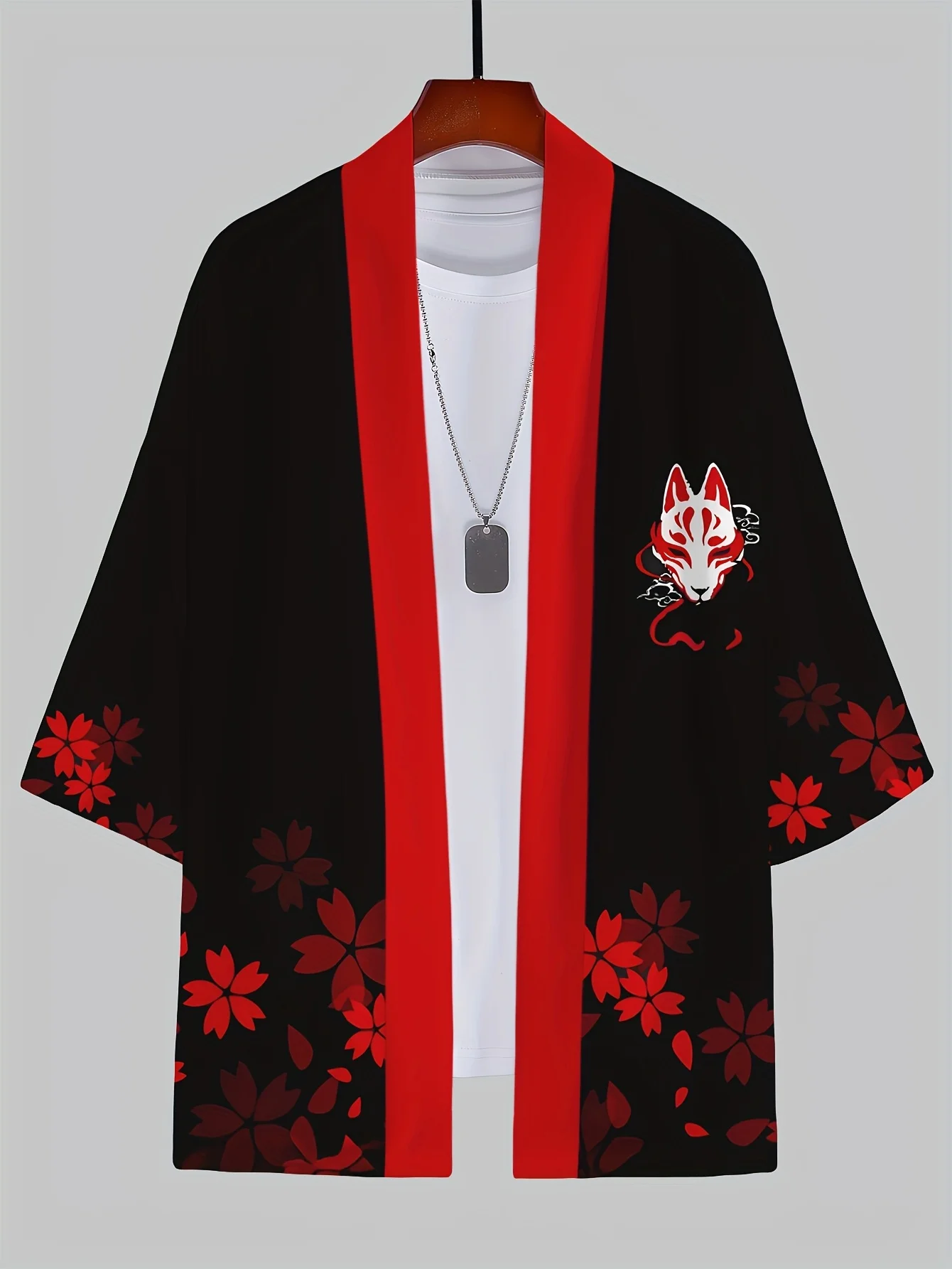 Kimono Masculino de Verão 2026 com Estampa 3D, Respirável, Leve, Casual, Moderno, para Uso Externo e Urbano