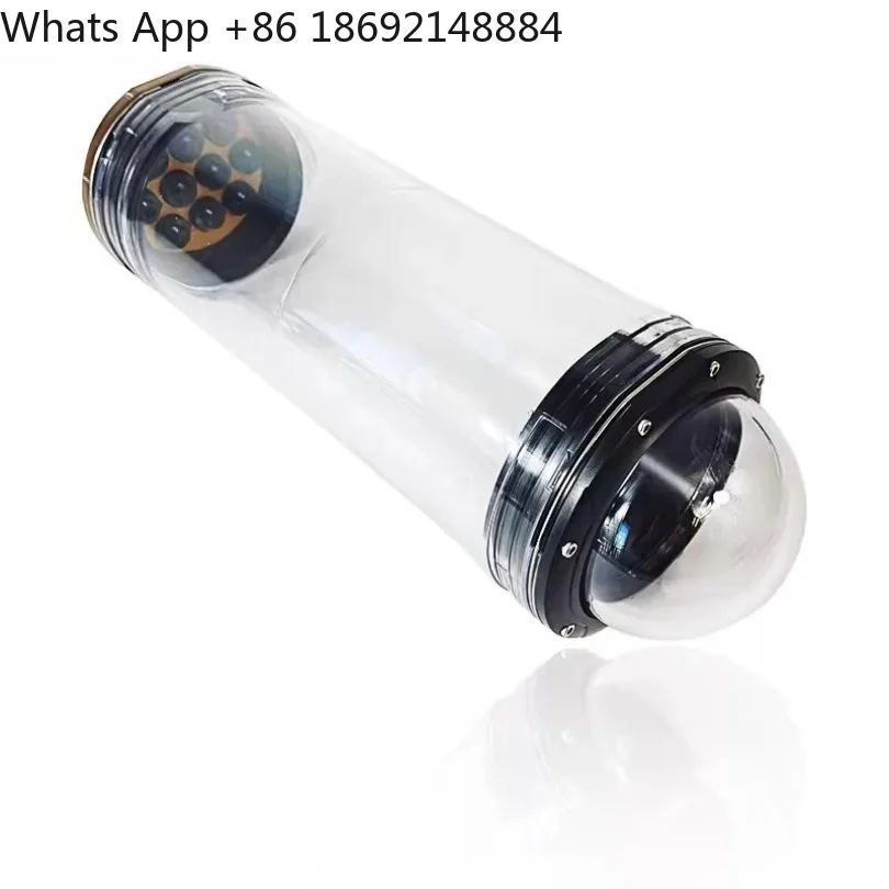 Transparent Acrylic Sealed Cabin Hemispherical Underwater Robot Electronic Compartment ROV Waterproof Injection Molding Housing